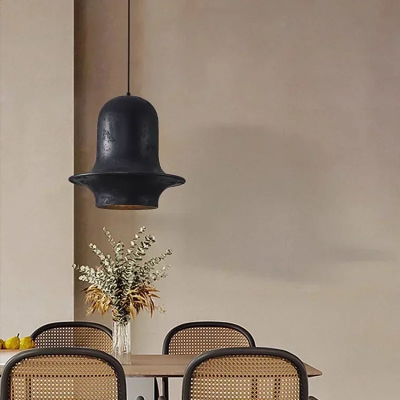 

Wind Industrial Japanese Retro Chandelier Nordic Designer Black Restaurant Lights Cafe Bedroom Bar Decor Hanging Lamps