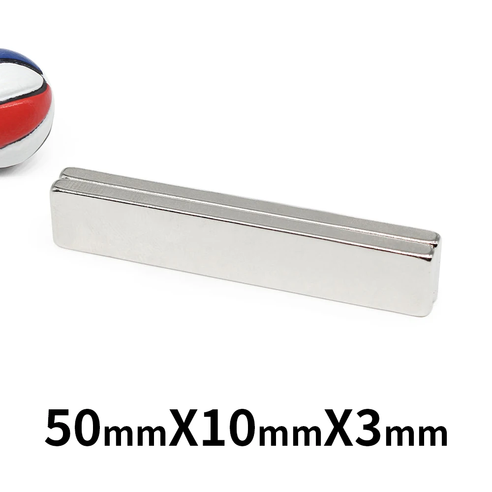 2/5/10/15/20/30PCS 50x10x3mm Block Strong Powerful Magnets N35 Long Permanent Magnet 50x10x3 Quadrate Neodymium Magnet 50*10*3