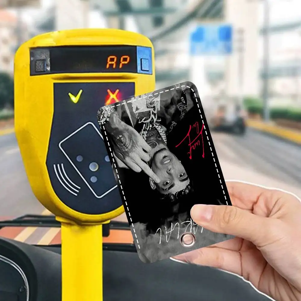 Popular Music Rapper Singer L-luar La L Keychain With Access Card Holder, Bus Pass & Meal Card Card Protective Case For Security