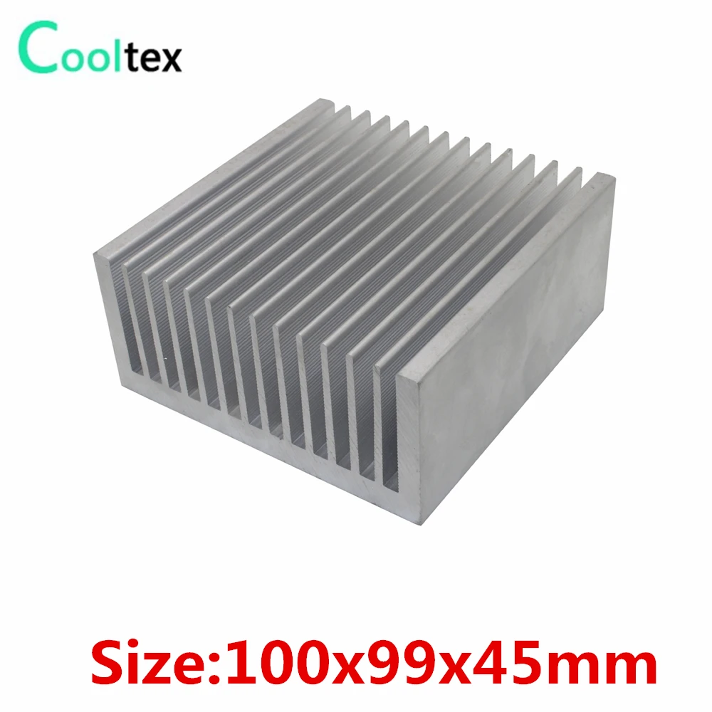 

(High power) 100x99x45mm Aluminum Extruded heatsink Heat Sink radiator cooler for chip LED Electronic cooling DIY