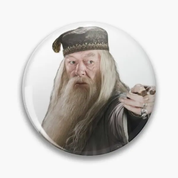 Dumbledore  Soft Button Pin Jewelry Fashion Cute Hat Creative Collar Brooch Women Cartoon Lover Funny Decor Metal Badge