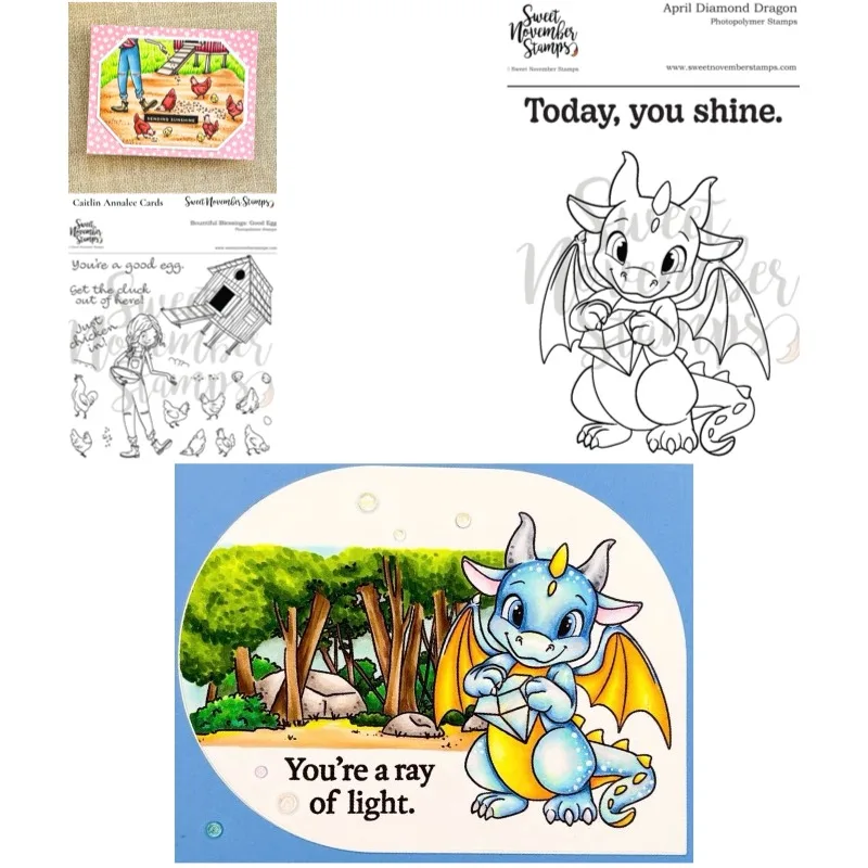 Diamond Dragon Take Flight Clear Silicone Stamps New DIY Die Molds Scrap Booking Paper Making Cuts Crafts Big Stamps Handmade