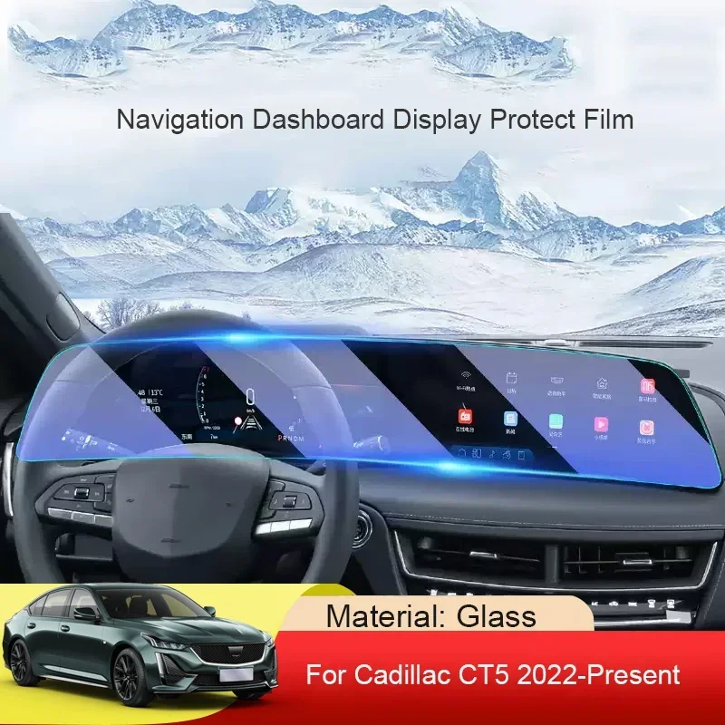 

For Cadillac CT5 2022-Present Car GPS Navigation Screen Protect Tempered Film Auto Dashboard Display TPU Sticker Accessory