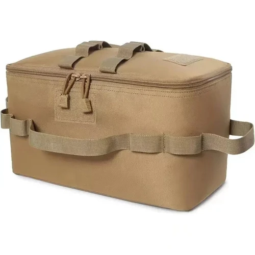 Imagen 2 del producto Bolsa de almacenamiento para acampar al aire libre de gran capacidad, bolsa de herramientas para uñas molidas con utensilios de cocina para Picnic, Kit de utensilios, organizador de bote de Gas