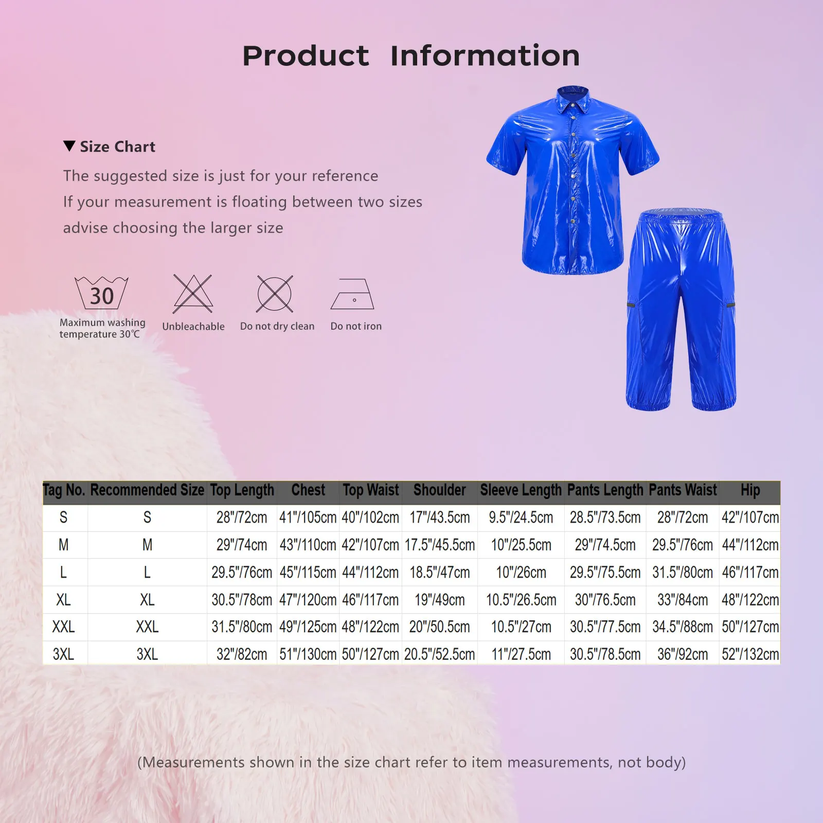 Men's Waterproof Tracksuit Short Sleeve Front Button T-shirt Top with Cargo Shorts Capri Pants Beachwear Clubwear Streetwear view 6