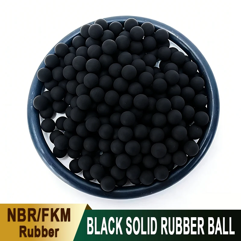 10-50Pcs NBR Nitrile Rubber Solid Ball Black Round Sealing Ball for Pump Valve and Pipeline Dia 4/4.5/4.76/5/5.3/6/6.35-12.7mm
