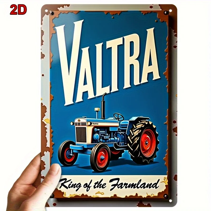 Valtra Tractor "King of the Farmland" Metal Tin Sign - Heavy