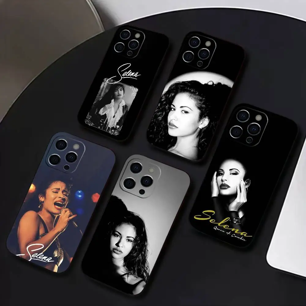 حافظة هاتف S-Selena Q-Quintanilla لهاتف iPhone 17,16,15,14,13,12,11 Plus, Pro Max, XS, غطاء أسود ناعم #1