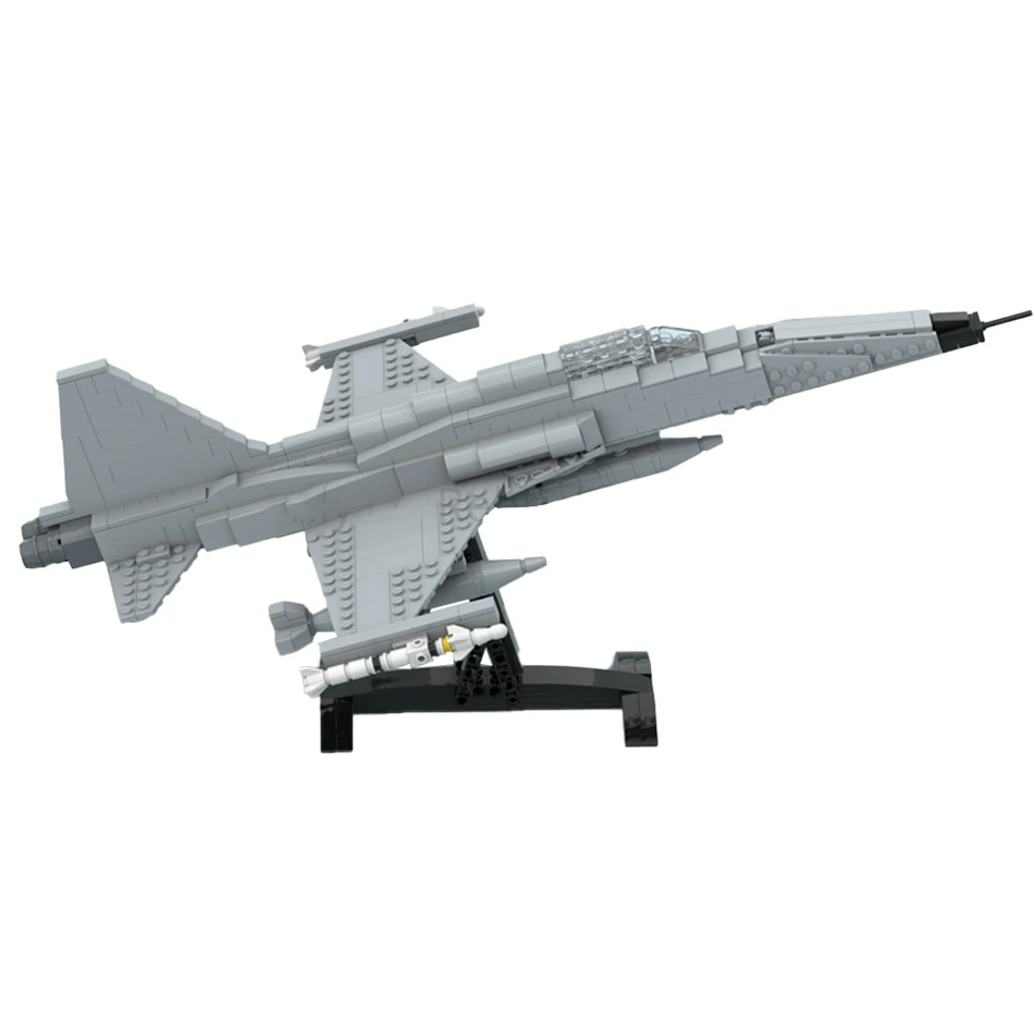 America Military Series MOC Building Blocks F-5A Fighter Flighter Assembly Model Technology Bricks Children\'s Birthday Toy Gifts
