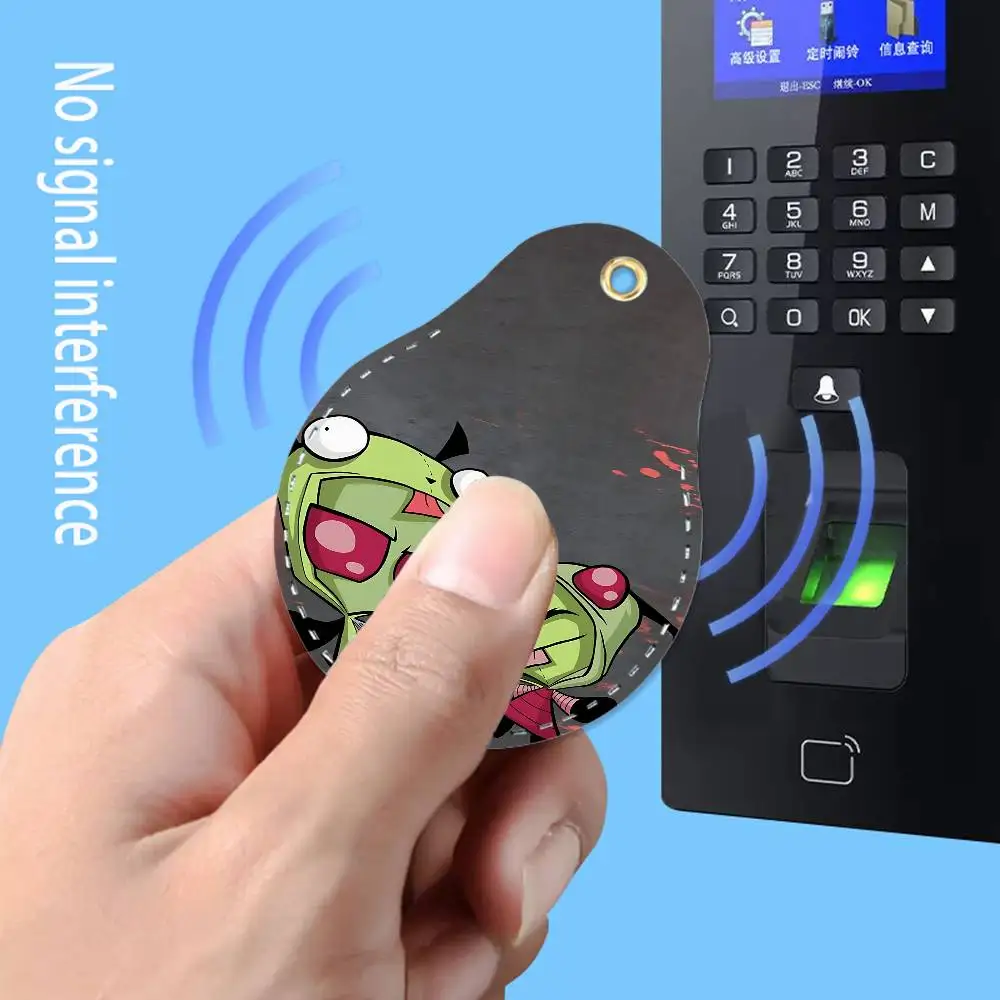 Anime Invader ZIM Protective Case For Apple AirTag/Access Card Holder/Pet Anti-Loss Tracking Device