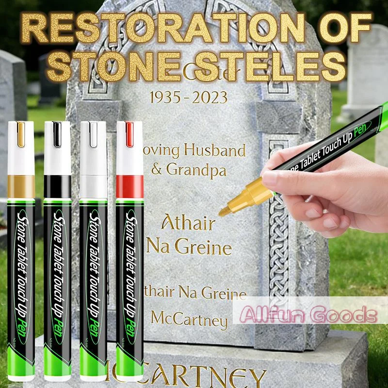 [TG835]Tombstone Marker Inscription Restoration Pen Oil Based Quick Dry Weatherproof Touch Up Paint Pen For Granite Stone