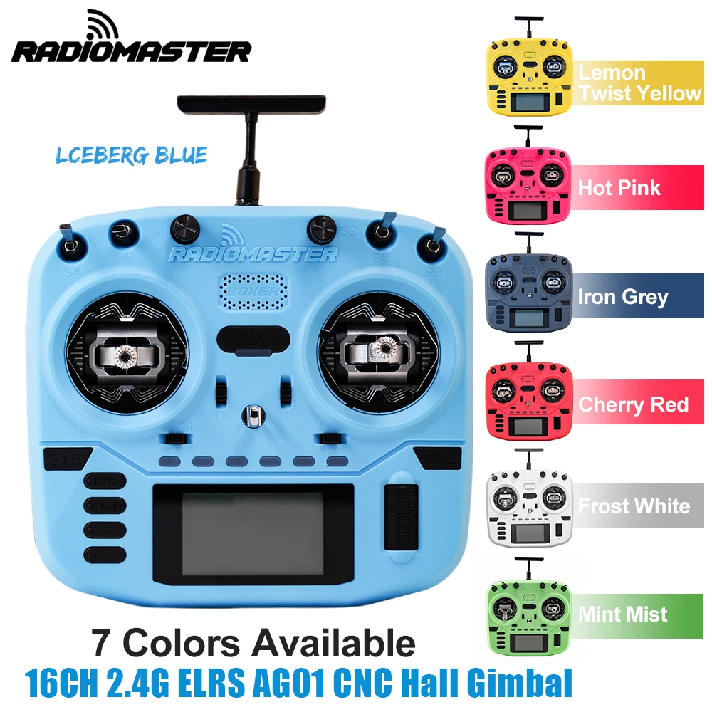 RadioMaster Boxer Crush Radio Transmitter 2.4G 16CH AG01 Hall Gimbal with Carrying Case M2 ELRS Multi-protocol for RC Drone