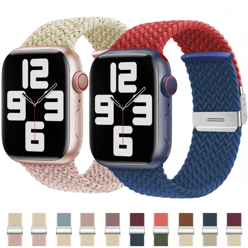 

Braided Nylon Loop Strap For Apple Watch Band 49mm 45mm 44mm 41mm 42mm 40mm Bracelet Wristband iWatch Ultra 8 7 6 5 4 3 SE Belt