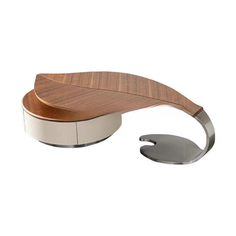 

Living room home medium and ancient style modern light luxury retro special-shaped tea table 2025 new designer creative coffe