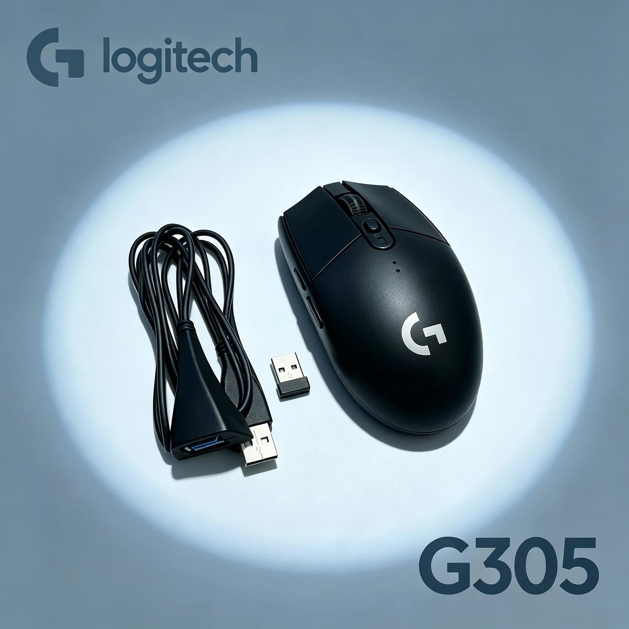 Logitech G305 Wireless Gaming Mouse Full Accessories With Transfer Adapter Cable Light‑Weight Mice For Computer Gamer And Office