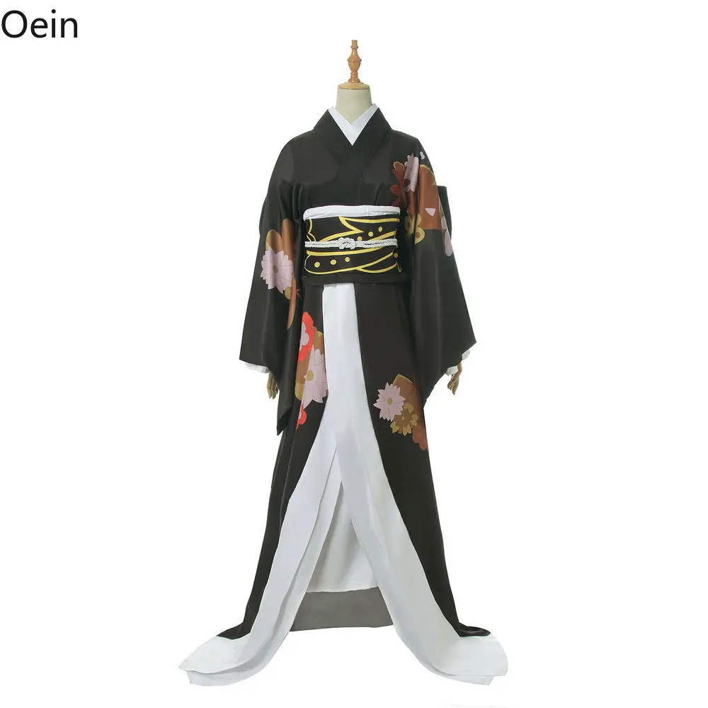 Demon Slayer Kimetsu no Yaiba Kibutsuji Muzan Cosplay Costume Women Kimono Suit New One Set