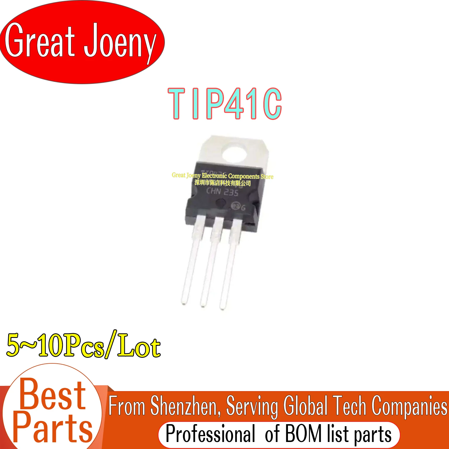 (5-10 Piece)100% New TIP41C IC Chipset TO-220