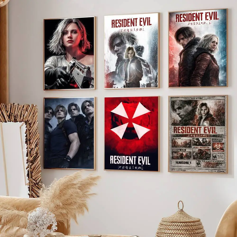R-Resident Evil Requiem Grace Leon H Poster Decoration Bedroom Home Wall Sticker Prints Painting Living Room Office Best Seller