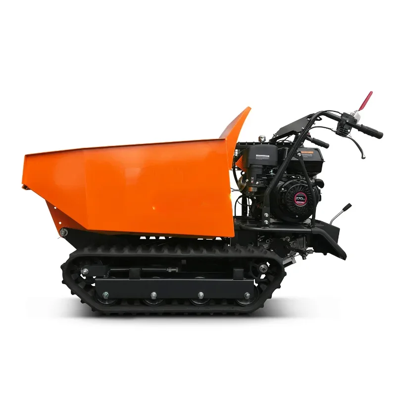 For Carrying Hydraulic Gasoline Engine 6f+2r 6.5h Mini Self-loading 2 Ton Tracked Mini Carrier Crawler Dumper