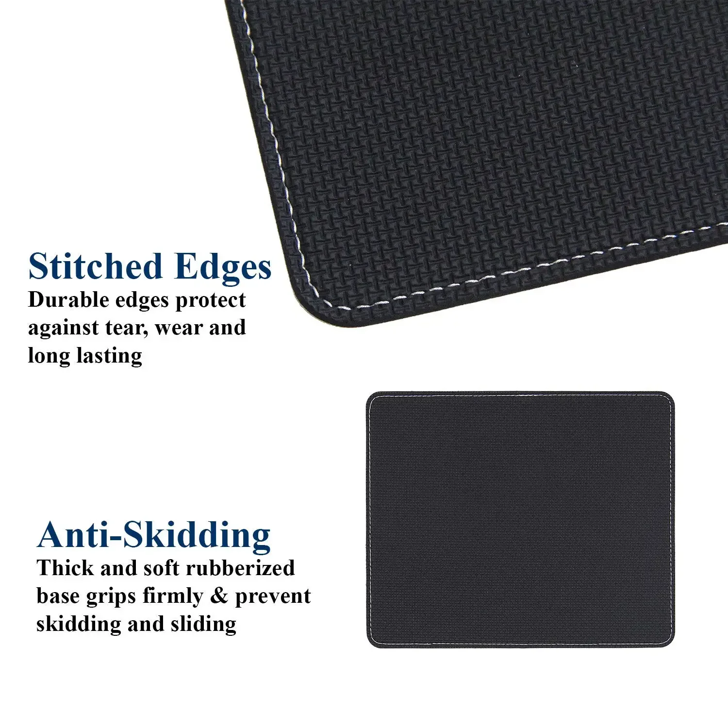 Black leather mouse pad mouse mats for business office notebook desk mouse pads waterproof  edge locking