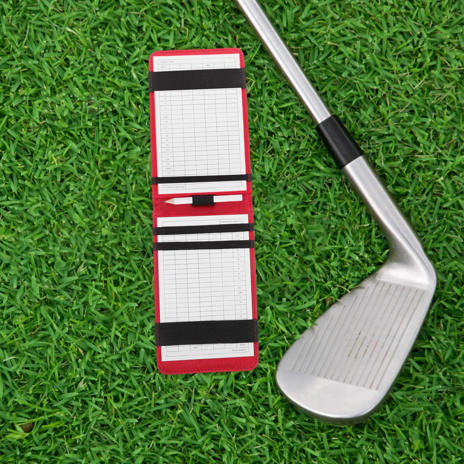 

Набор из 1 предмета: Роскошный чехол для гольф-карточек из ПУ с большим пространством, многофункциональный инструмент для записи результатов, обложка для гольф-блокнота, блокнот для записей о дистанциях