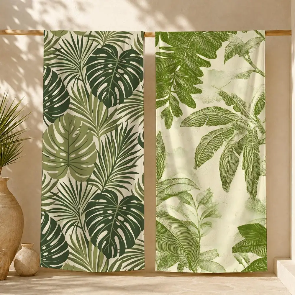 PalmLeafBotanical Towel ultra-fine fiber quick drying absorbent towel, beach swimming vacation beach towel