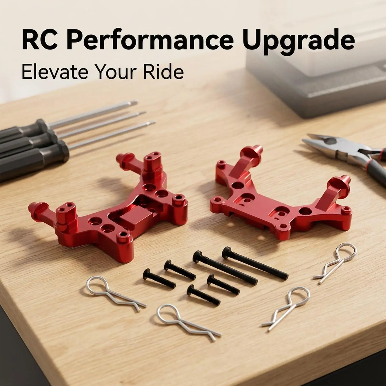1/16 RC Car Front Rear Shock Tower Direct Replaces Durability Practical Spare Part Professional Accessory for 16210 16209