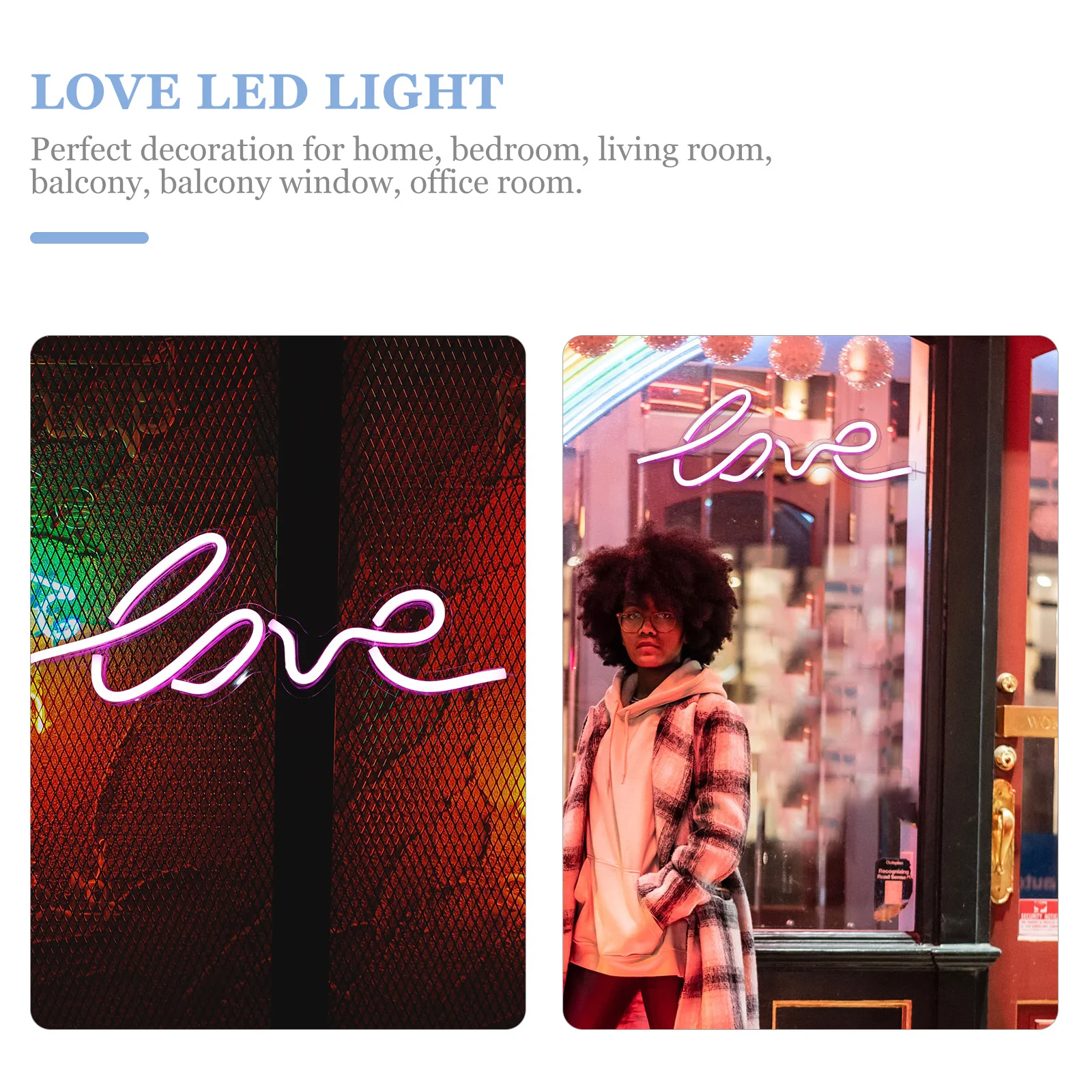 Luz de neón en forma de amor, decoración nocturna 3D, luz Led para dormitorio, sala de estar, oficina, fiesta, Festival, decoración de ambiente
