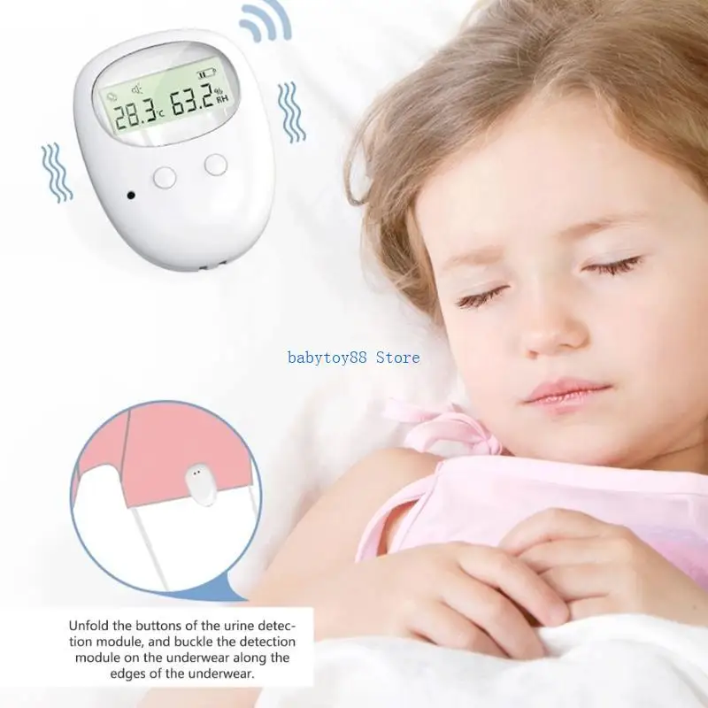 Y4UD Wireless Bedwetting Enuresis Alarm Vibration Reminding Pee Alarm Easy to Use
