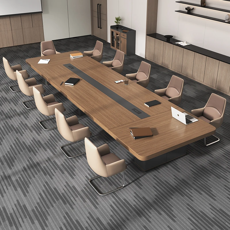 

Office furniture Large conference table Long table simple modern office table and chair combination rectangular reception table