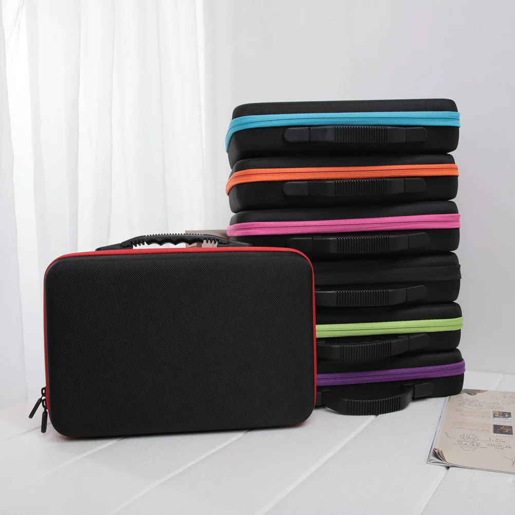 

60Pcs Eva Beads Paint Storage Case Durable Red Organizer Anti-Friction Beads Painting Embroidery Box Embroidery Storage Box