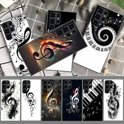 Piano Keys Musical Coque For Samsung S23 S22 Ultra S24 FE S25 Edge Phone Galaxy S21 S20 FE S10 Plus Case Luxury Cover Silicone F