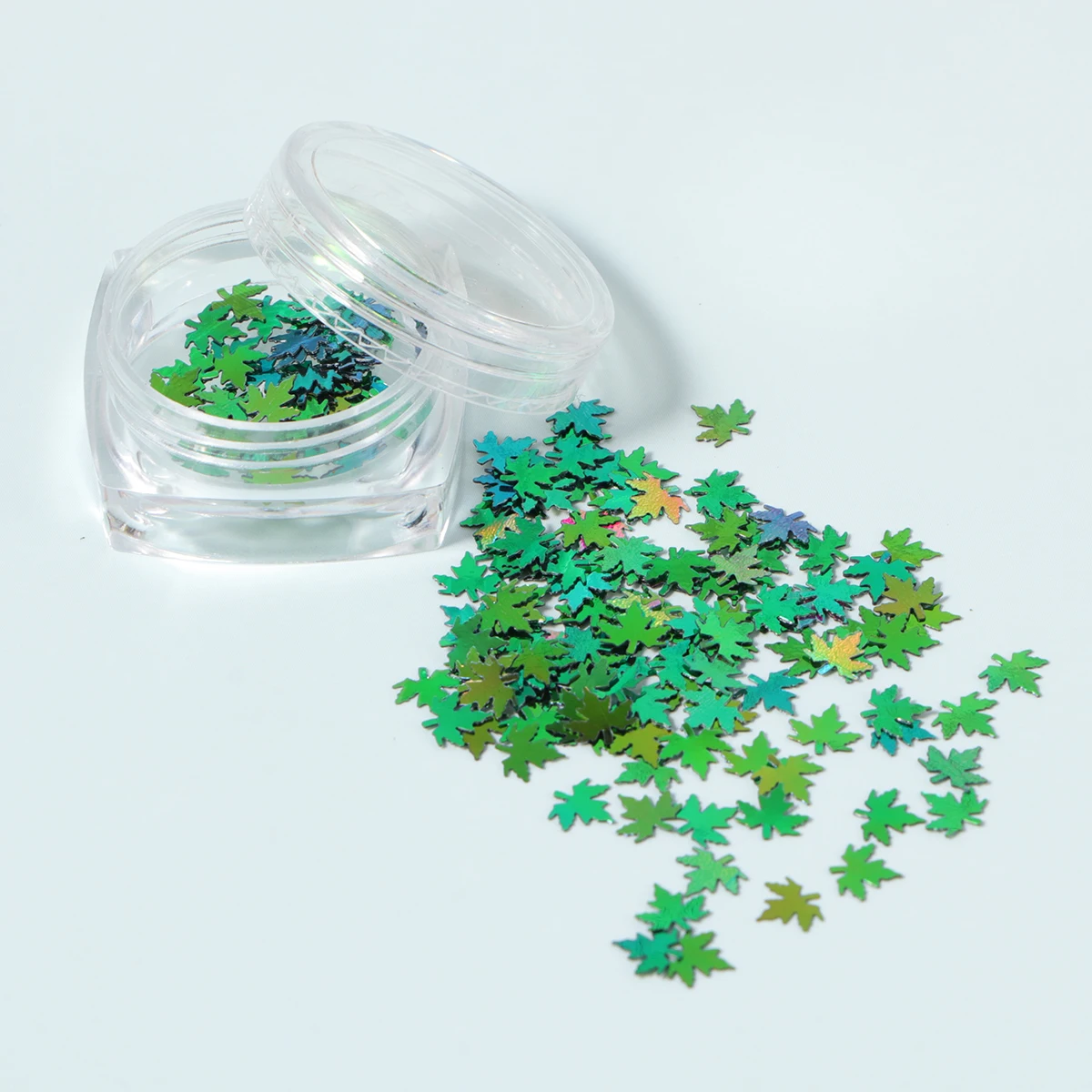 5 pçs maple leaf lantejoulas do prego colorido manicure decorações brilhando peças de brilho para diy arte artesanato portátil leve