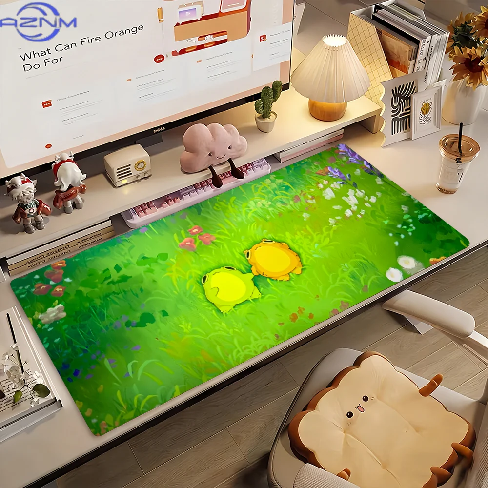 Premium mouse pad with smooth surface for precise cursor control. Non-slip rubber base keeps it stable.  Fine stitched edges, we