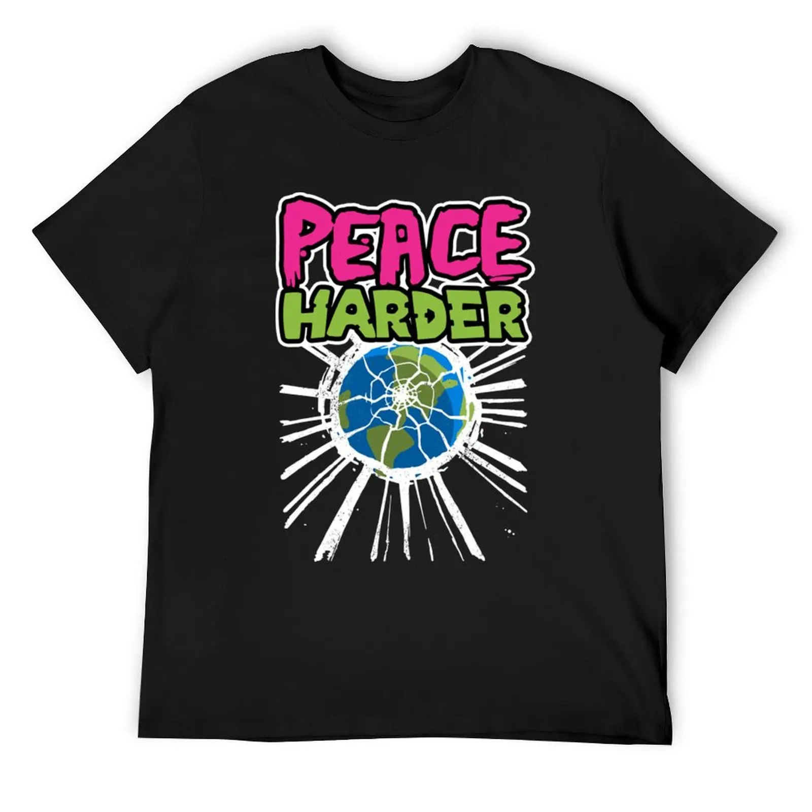 

Peace Harder T-Shirt graphic shirts vintage fashion shirts baggy shirts mens t shirt