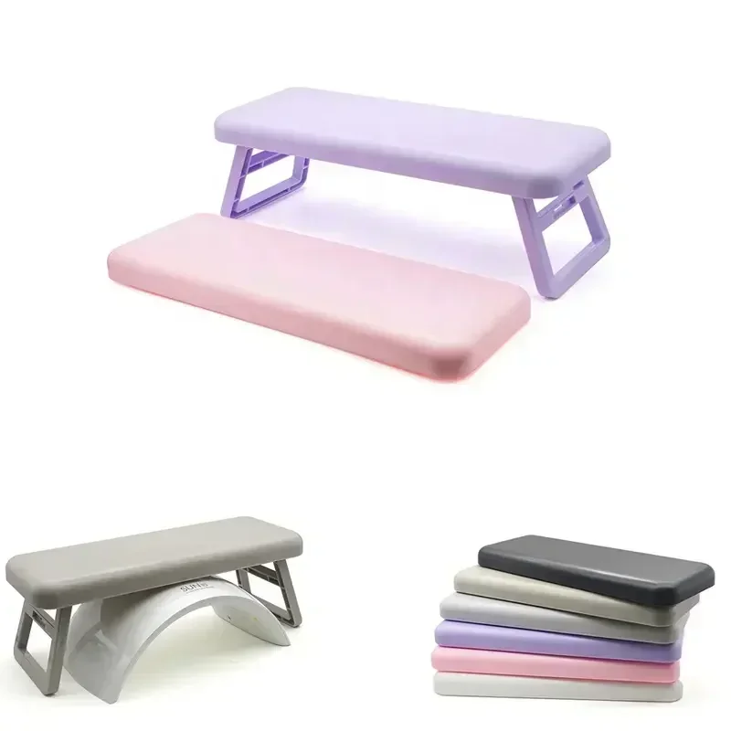 Folding Nail Hand Manicure Rest Arm Stand Pillow Cushion Holder Table Desk Armrest Sponge Support Mat Polish Tool Practice Salon