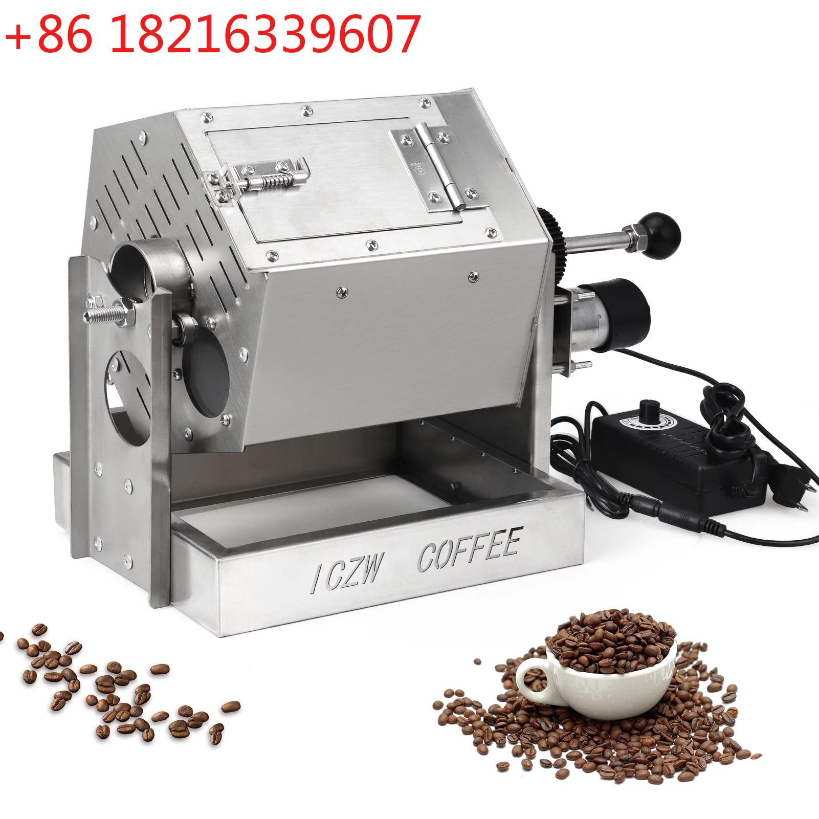 Electric Coffee Roaster Compact roaster with gas and electric ceramic oven heating Home Frying Machine Baked Coffee Beans