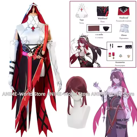 Anime Game Genshin Impact Cosplay Rosaria Cosplay Costume Uniform Rosaria Wig High-quality Halloween Costumes for Women