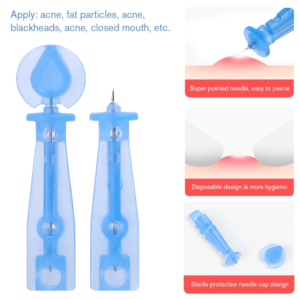 Wegwerp Roestvrijstalen Acne Mee-Eter Verwijderingsnaalden Zwarte Puntreiniger Poriënreiniger Diep Reinigingstool Huidverzorgingstool