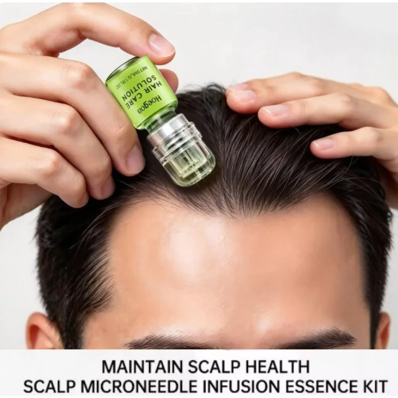 Microneedle Hair Regrowth Kit Solution Scalp Nourishing Serum For Hair Health Maintenance Needle Head Use Scalp Care Kit