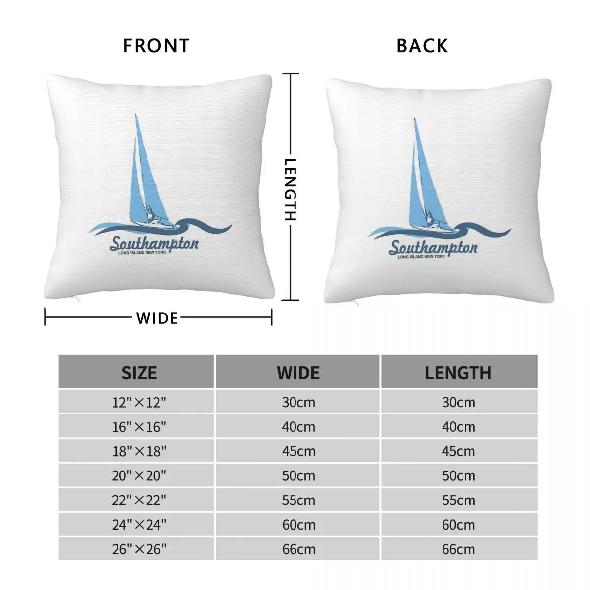 Southampton Long Island New York Square Pillowcase Polyester Linen Velvet Creative Zip Decor Pillow Case Home Cushion Cover