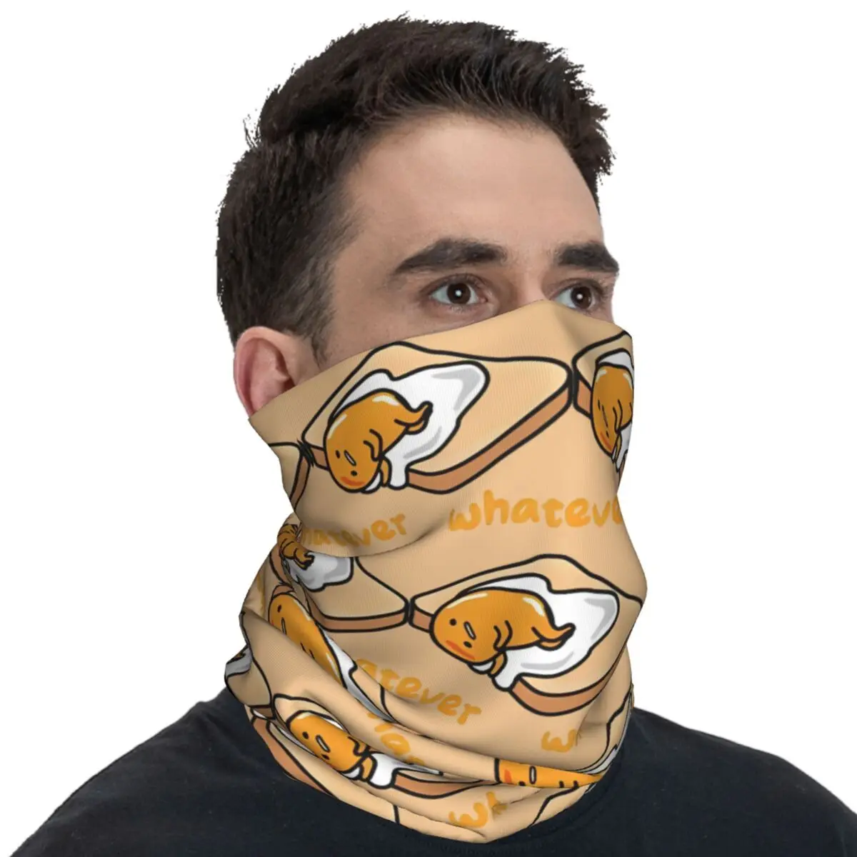 Gudetama Whatever Bandana Trendy Balaclava Spring Riding Fishing Sun Protection Cycling Mask Soft Bike Face Masks