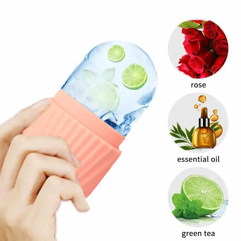 Silicone Ice Cube Trays Facial Eye Roller Ice Ball Beauty Face Lifting Massager Contouring Reduce  Skin Care Tool Reusable.
