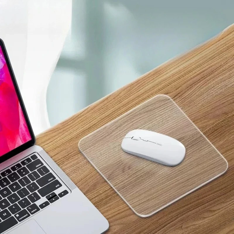 Photovoltaic Glass Desktop  Mouse Pad,Tempered Glass Mouse Mat,Super Flat and Smooth,Durable,Hard-Wearing