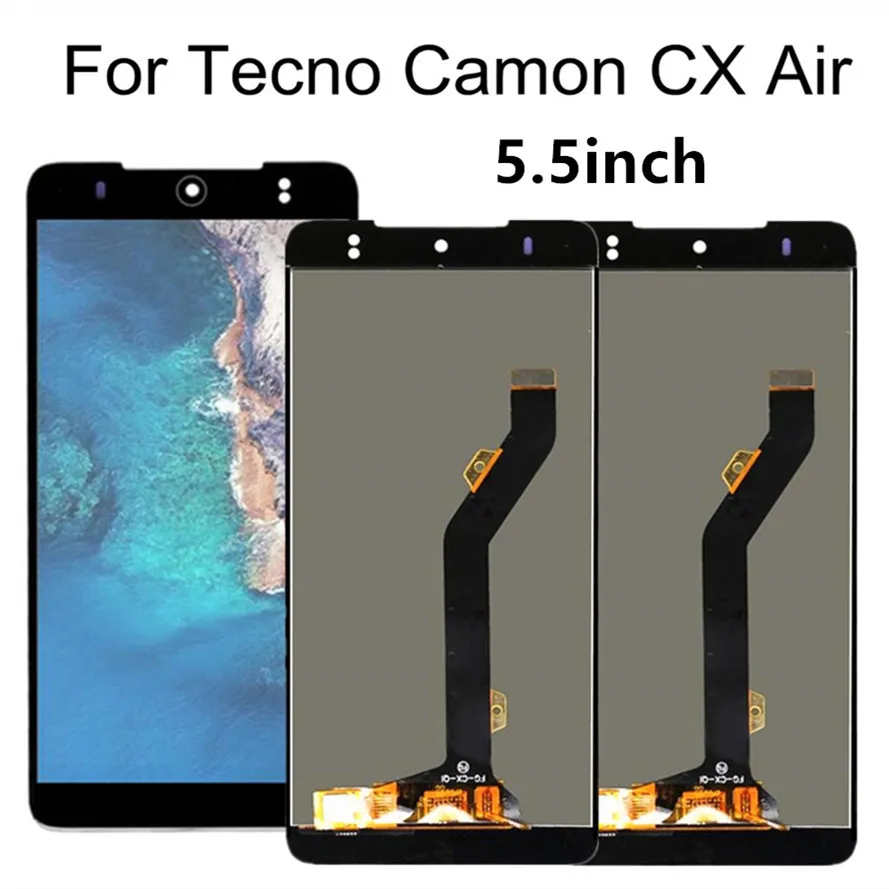 

5,5 "ЖК-дисплей для Tecno Camon CX Air, Замена ЖК-дисплея кодирующий преобразователь сенсорного экрана в сборе