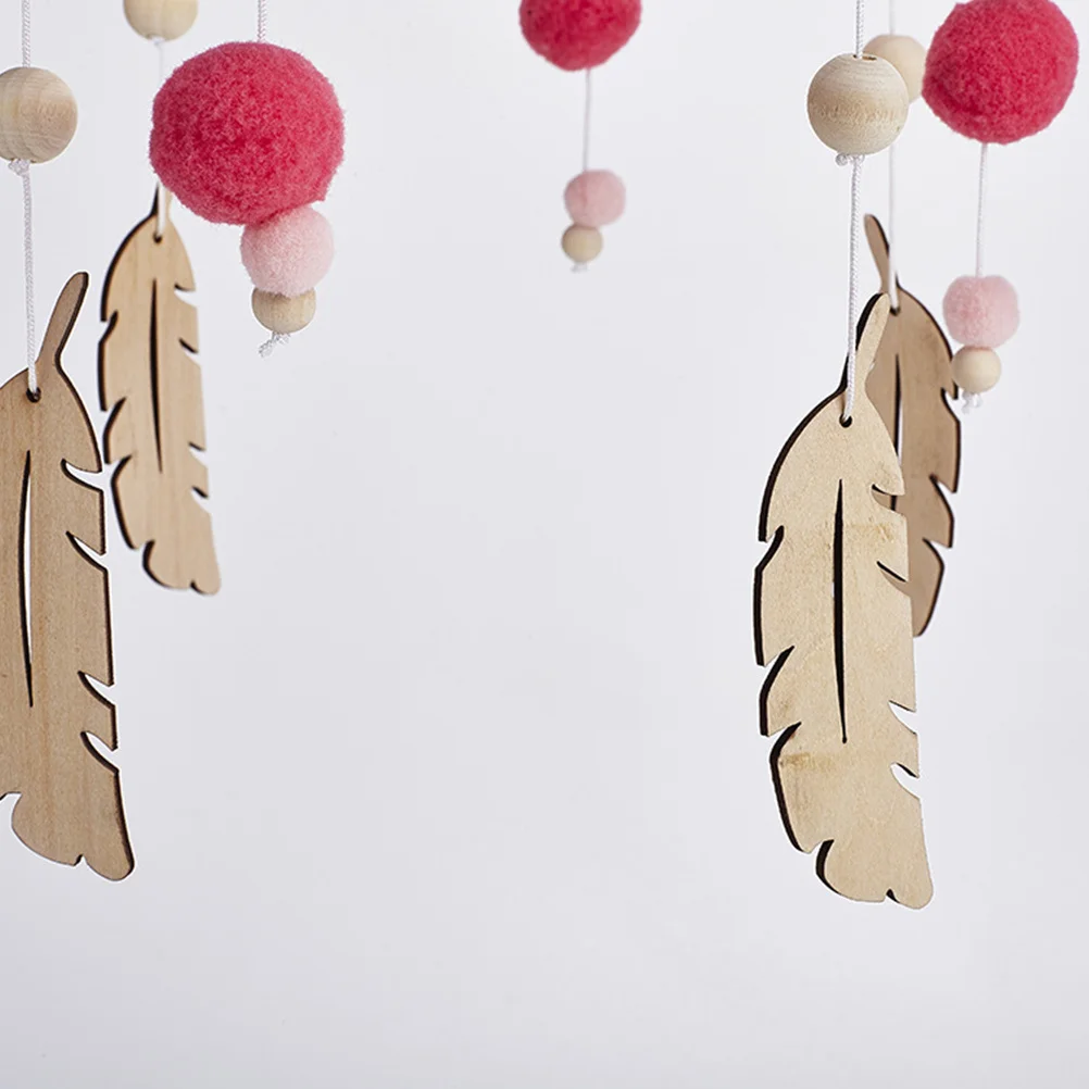 

1Pcs Bohemian Hairball String Pendant Wind Chime Wall Hanging Decor White Red Purple Nordic Style Indoor Living Room Bedroom