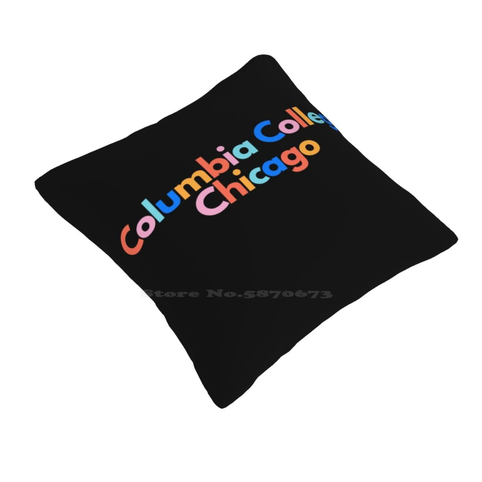 Columbia College Chicago Color Block Pillowslip Pillowcase Columbia College Chicago University School Retro Color Block