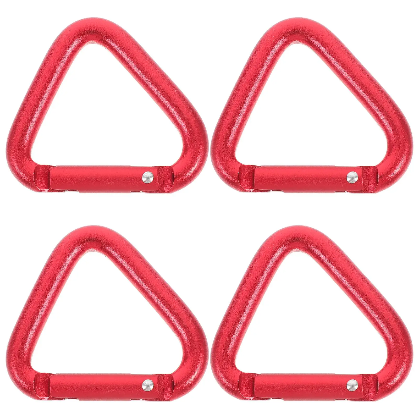 

4Pcs Triangle Carabiners Aluminum Alloy Carabiner Clips Triangle Buckles Key Chains Carabiners Locking Climbing Buckles