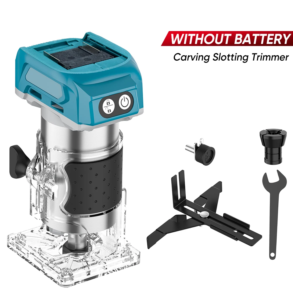 Borstelloze Houtfrees Houttrimmer Elektrische Handmachine Trimmer Carentry Tool Houtbewerking Trimmen Voor Makita 18V Geen Batterij
