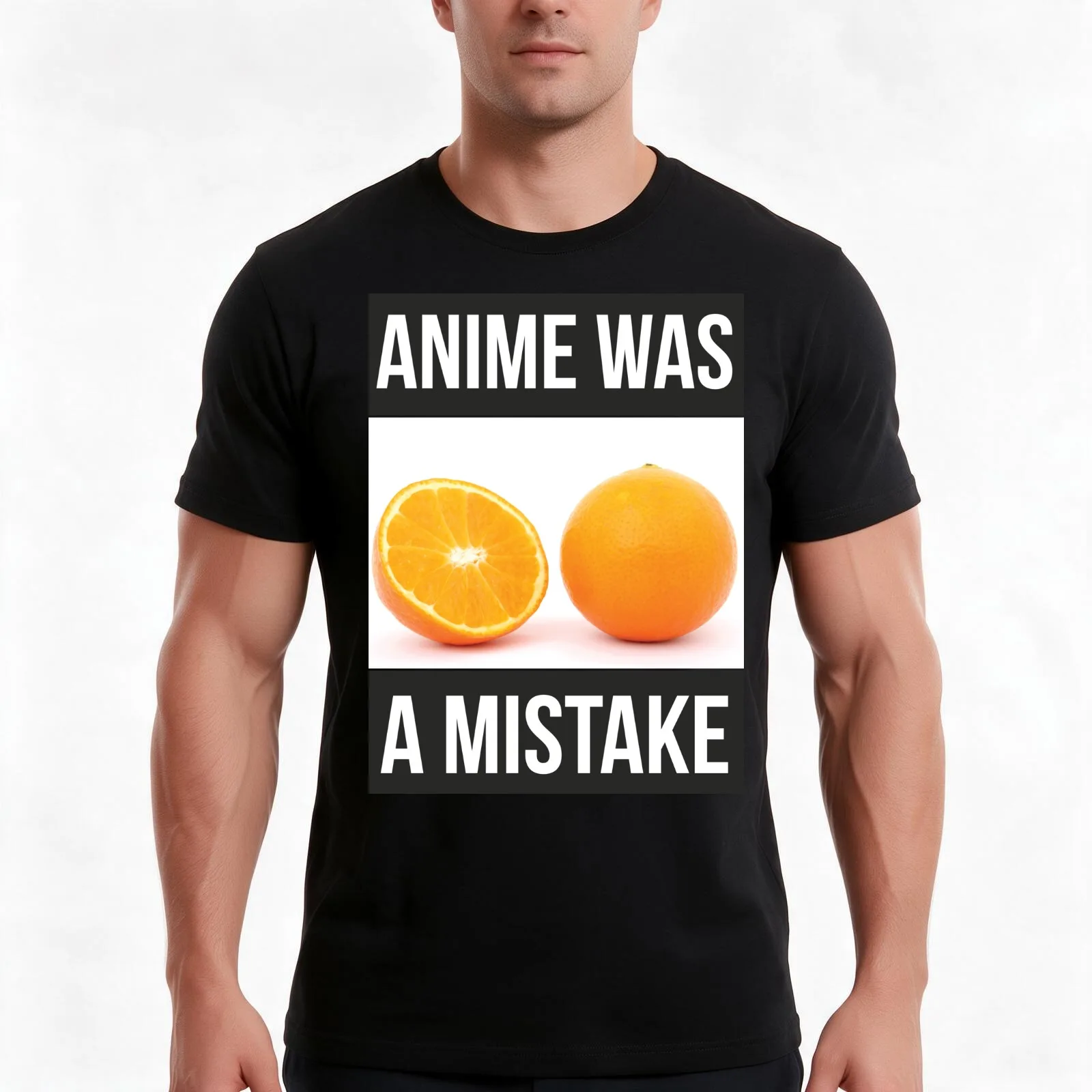 ANIME WAS A MISTAKE T-Shirt, Summer Casual Cotton Tee, Oversized Streetwear Tops, Vintage Graphic Print, Loose Fit Short Sleeve